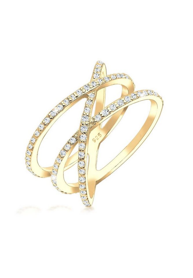 Elli Fingerring Verschlungen Kristalle 925 Silber Elli Fingerring Verschlungen Kristalle 925 Silber von Elli