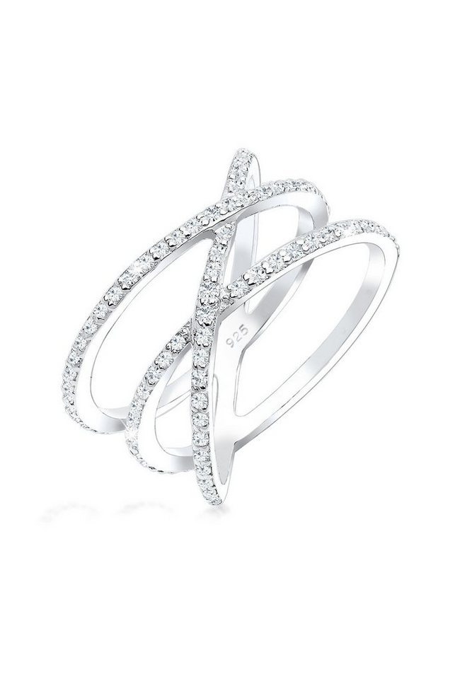Elli Fingerring Verschlungen Kristalle 925 Silber Elli Fingerring Verschlungen Kristalle 925 Silber von Elli
