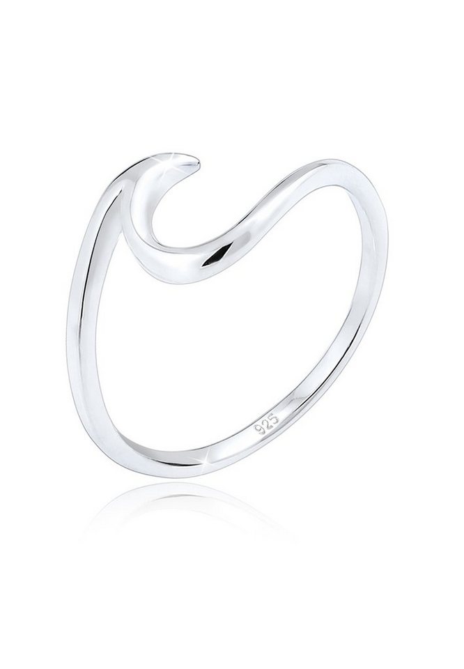 Elli Fingerring Wellen Wave Maritim Meer 925 Silber, Wellen von Elli