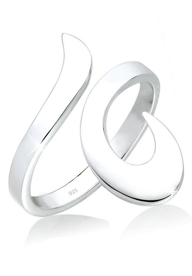Elli Fingerring Wickelring Verstellbar Ornament 925 Silber von Elli