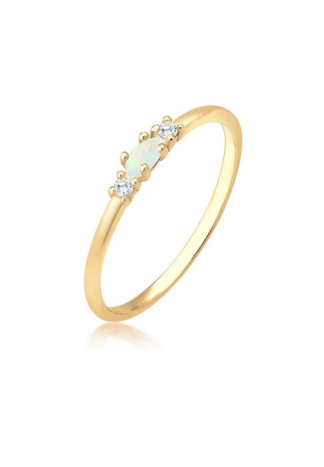Elli Fingerring Opal Marquise und Zirkonia 925 Sterling Silber Elli Fingerring Opal Marquise und Zirkonia 925 Sterling Silber von Elli