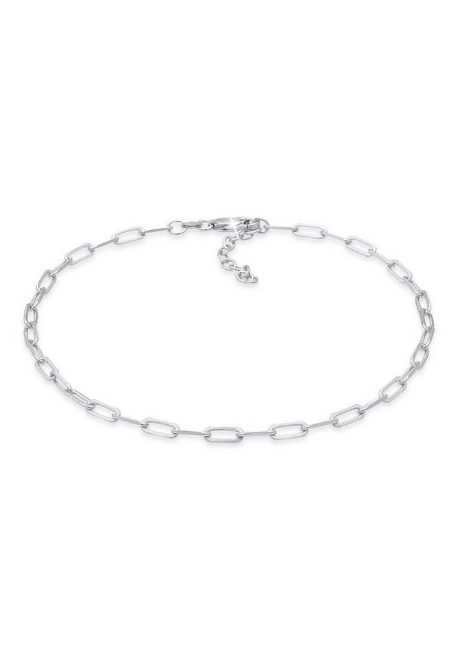 Elli Fußkette Glieder Oval Basic Chain Optik 925 Silber von Elli
