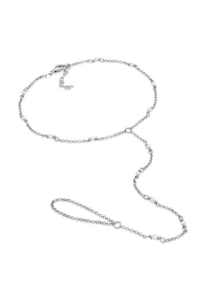 Elli Fußkette Muschelkernperle Fuß Chain 925 Sterling Silber von Elli