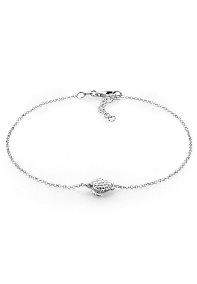 Elli Fußkette Schildkröte Turtle Tier 925 Sterling Silber von Elli