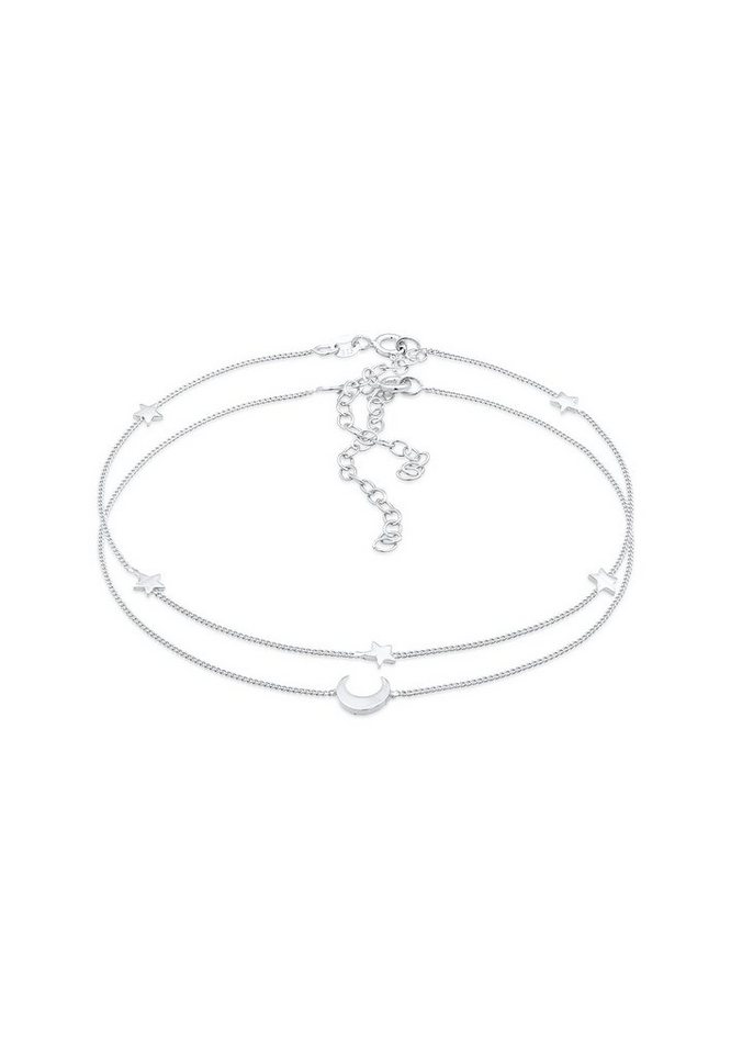 Elli Fußketten Set Stern Halbmond Astro Duo Set 925 Silber, Astro Elli Fußketten Set Stern Halbmond Astro Duo Set 925 Silber, Astro von Elli