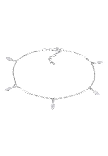 Elli Fußschmuck Damen Fußkettchen Feder Anhänger im Boho Trend in 925 Sterling Silber von Elli