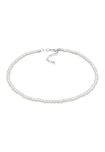 Elli Fußschmuck Damen Füßkettchen Basic mit Synth. Perlen in 925 Sterling Silber von Elli