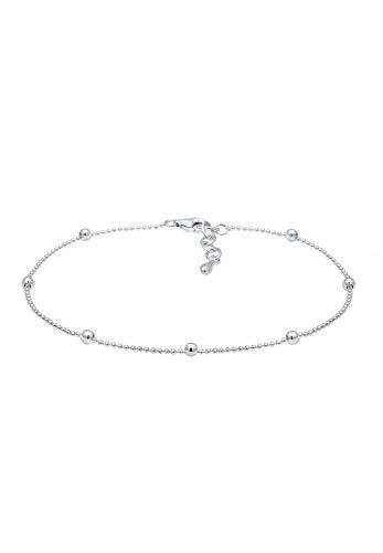 Elli Fußschmuck Damen Fußkettchen Kugel Geo Basic in 925 Sterling Silber von Elli