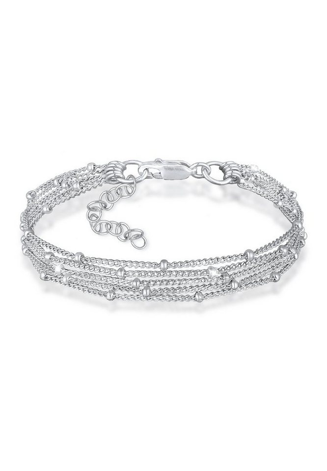 Elli Gliederarmband Basic Kugelkette Layer Look Trend 925er Silber von Elli