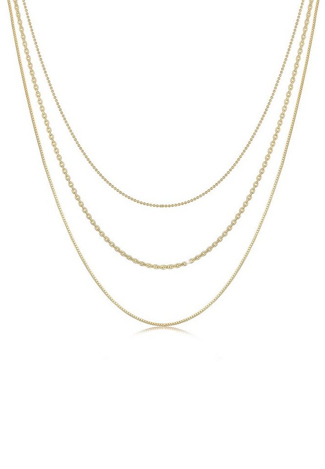 Elli Gliederkette Basic Layer Lagen Look Trend Blogger 925 Silber von Elli