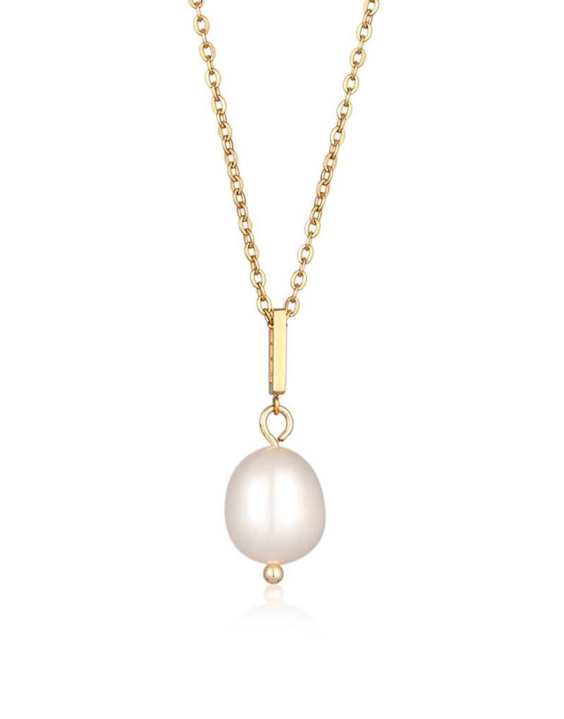 Elli - Halskette in Goldoptik mit elegantem Glasperlenanhänger-Goldfarben von Elli