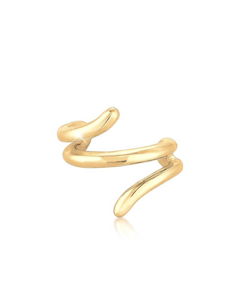Elli - Goldfarbene Damen-Ohrclips aus 925er Sterlingsilber im minimalistischen Geo-Design von Elli