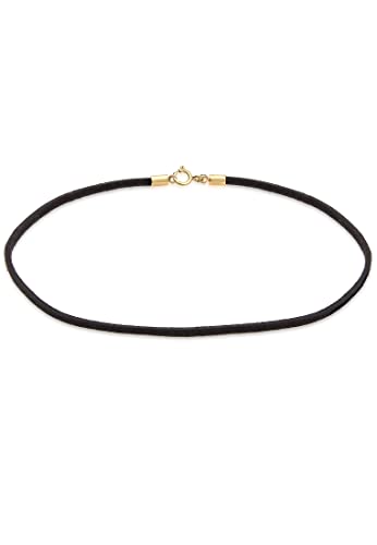 Elli Halskette Damen Choker Basic Trend mit Veloursleder Schwarz in 925 Sterling Silber von Elli