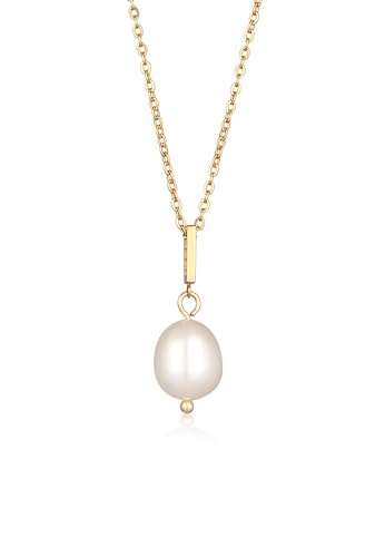 Elli Halskette Damen Anhänger Glasperle Elegant Goldfarben Elli Halskette Damen Anhänger Glasperle Elegant Goldfarben von Elli
