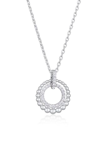 Elli Halskette Damen Anhänger Kreis Ringe Elegant Kugel Silberfarben mit Kristallen Elli Halskette Damen Anhänger Kreis Ringe Elegant Kugel Silberfarben mit Kristallen von Elli