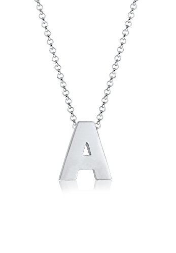 Elli Halskette Damen Buchstabe A Initialen Minimal in 925 Sterling Silber von Elli