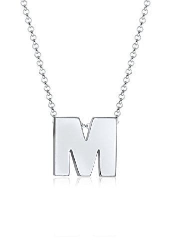 Elli Halskette Damen Buchstabe M Initialen Minimal in 925 Sterling Silber von Elli
