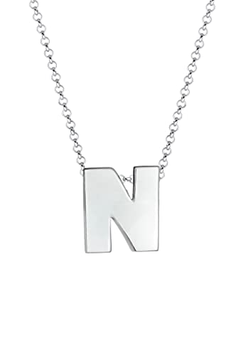 Elli Halskette Damen Buchstabe N Initialen Trend Minimal in 925 Sterling Silber Elli Halskette Damen Buchstabe N Initialen Trend Minimal in 925 Sterling Silber von Elli