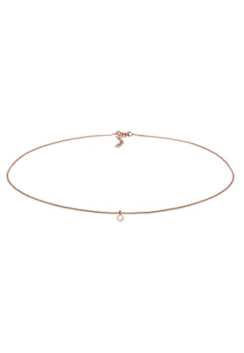 Elli Halskette Damen Choker Anhänger Geo mit Mondstein in 925 Sterling Silber von Elli