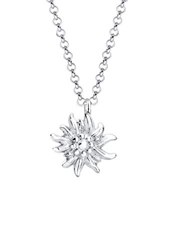 Elli Halskette Damen Edelweiss Symbol Anhänger Tracht in 925 Sterling Silber von Elli