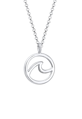 Elli Halskette Damen Erbskette Wellen Strand Wave Maritim in 925 Sterling Silber von Elli