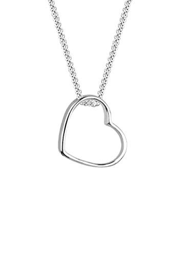 Elli Halskette Damen Herz-Form Umriss Filigran in 925 Sterling Silber von Elli