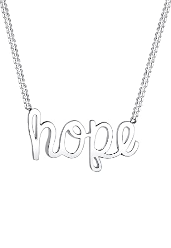 Elli Halskette Damen Hope Schriftzug edel in 925 Sterling Silber von Elli