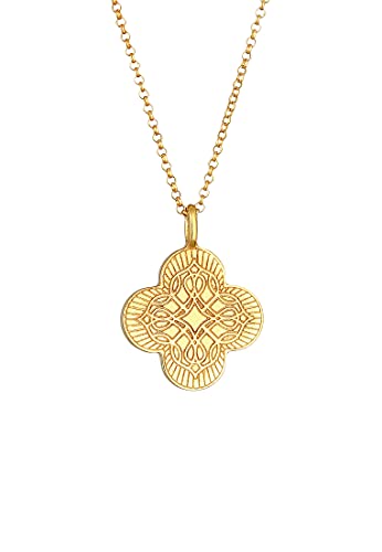 Elli Halskette Damen Kreuz Anhänger Ornament Coin Vintage Trend Blogger in 925 Sterling Silber von Elli