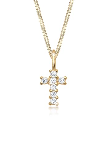 Elli Halskette Damen Kreuz Religion Glaube Symbol Topas in 585 Gelbgold von Elli