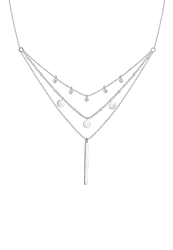 Elli Halskette Damen Layer Geo Stab mit Kristallen in 925 Sterling Silber von Elli