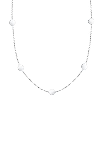 Elli Halskette Damen Plättchen Geo Kreis Basic in 925 Sterling Silber von Elli