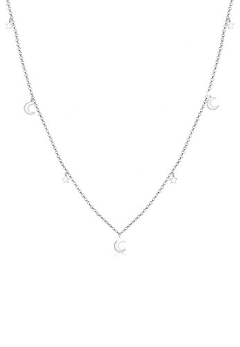 Elli Halskette Damen Sterne Halbmond Astro Trend in 925 Sterling Silber von Elli