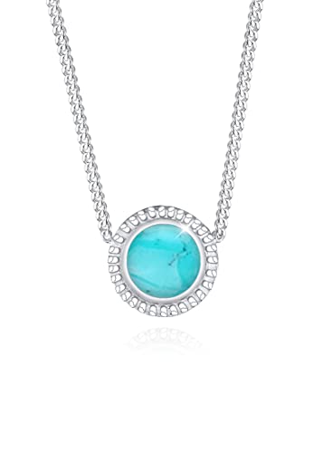 Elli Halskette Damen Vintage Boho Howlith Anhänger in 925 Sterling Silber von Elli