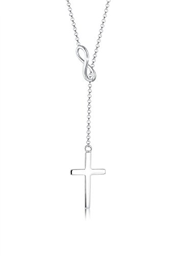 Elli Halskette Damen Y-Kette mit Kreuz Infinity Symbol in 925 Sterling Silber von Elli