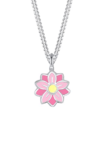 Elli Halskette Kinder Blume Flower Pastel Emaille in 925 Sterling Silber von Elli