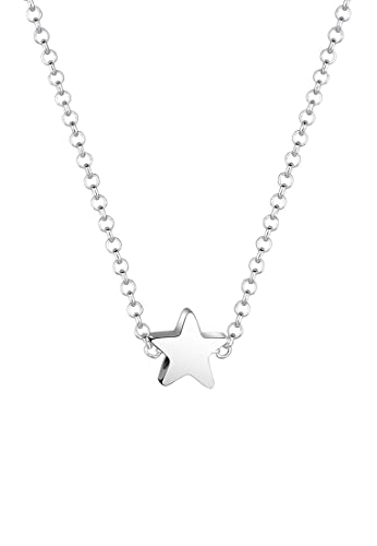 Elli Halskette Kinder Stern Astro mit Kristalle in 925 Sterling Silber von Elli