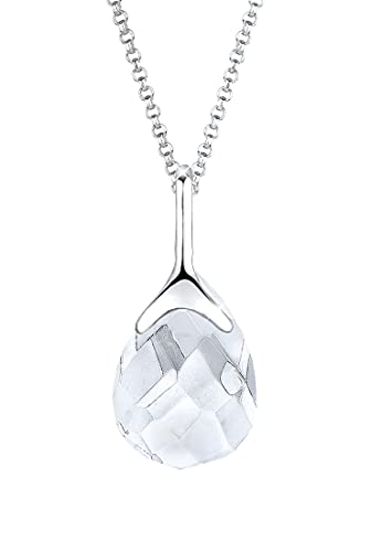 Elli Halskette Damen Klassisch Tropfen mit Bergkristall in 925 Sterling Silber von Elli