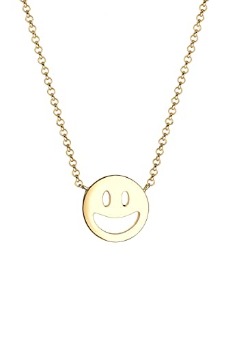 Elli Ohrringe Damen Ohrstecker Smiley Face Emoji mit Kristall in 925 Sterling Silber von Elli