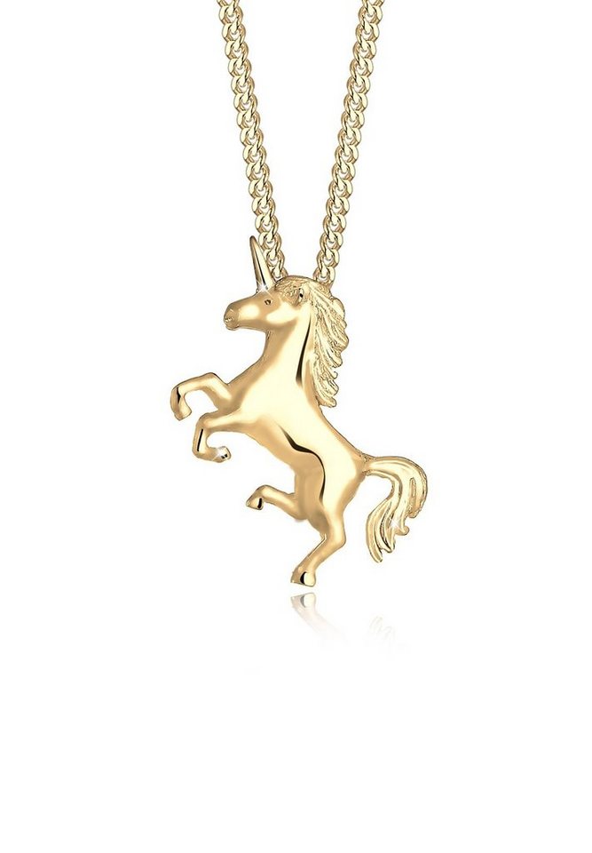 Elli Kette mit Anhänger Einhorn Unicorn Magic 925 Silber, Einhorn von Elli