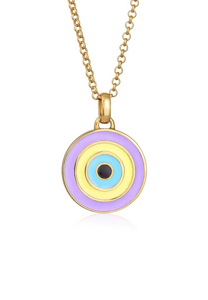 Elli Kette mit Anhänger Evil Eye Emaille Magic Cool 925 Silber, Evil Eye von Elli