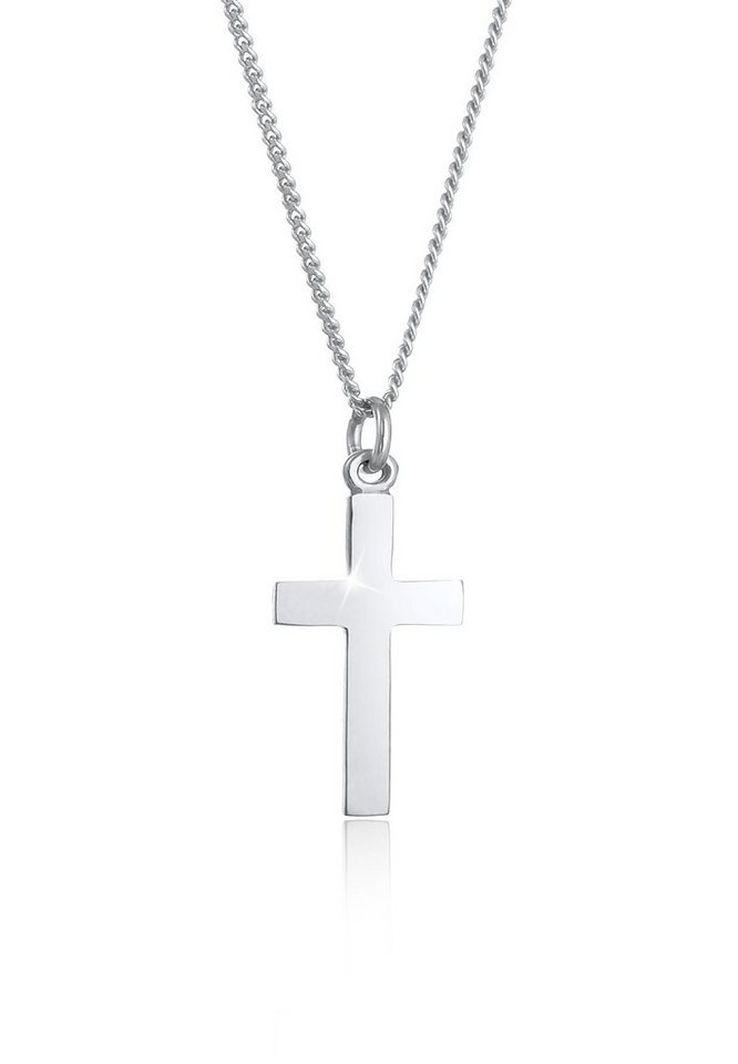 Elli Kette mit Anhänger Kids Kreuz Symbol Kommunion 925 Silber, Kreuz von Elli