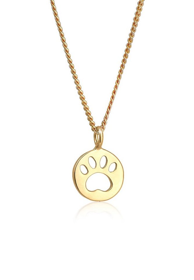 Elli Kette mit Anhänger Kinder Pfote Katze Hund 925 Silber, Pfote von Elli