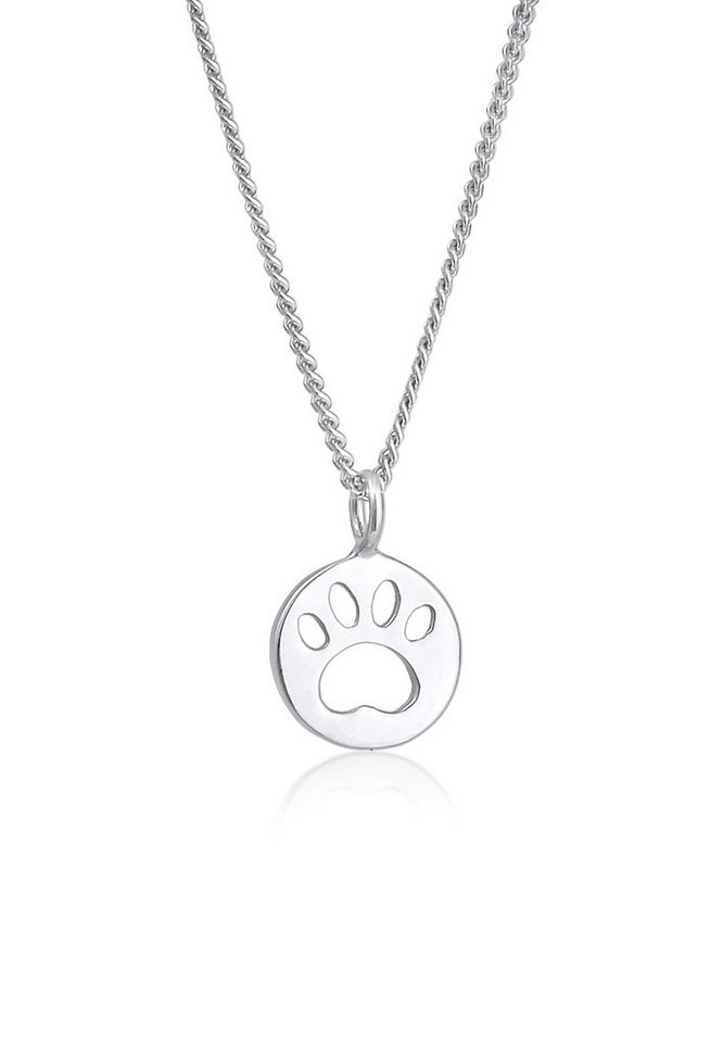 Elli Kette mit Anhänger Kinder Pfote Katze Hund 925 Silber von Elli