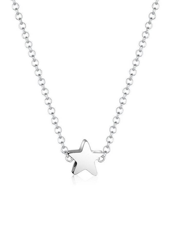 Elli Kette mit Anhänger Kinder Stern Astro 925 Silber, mit Kristallen von Swarovski®, Sterne von Elli