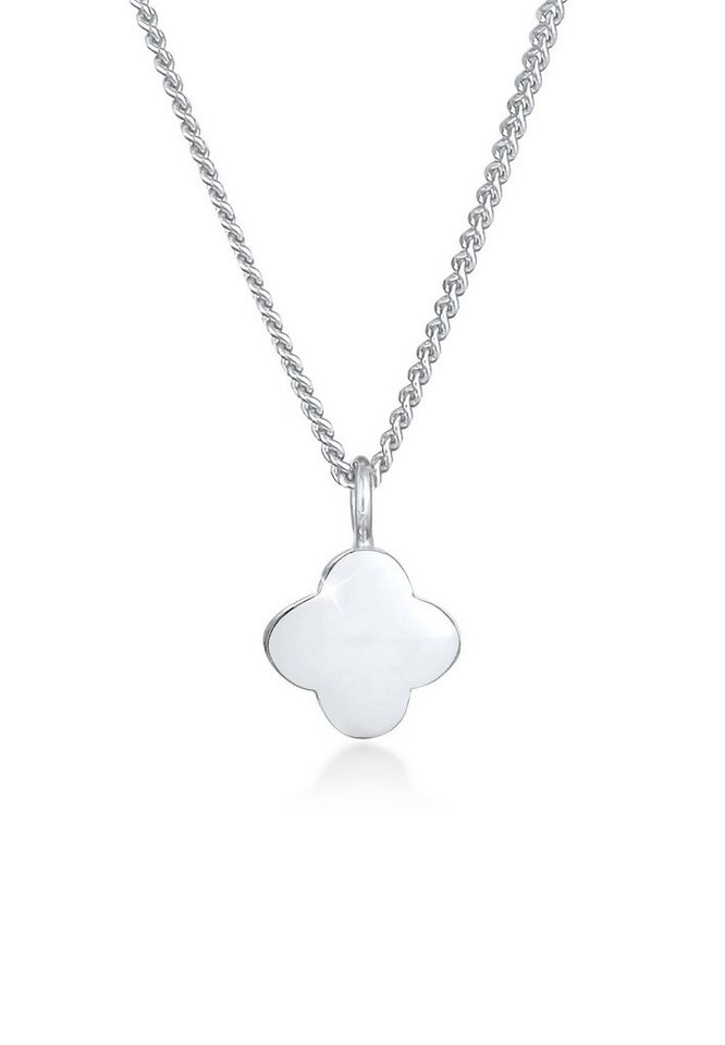 Elli Kette mit Anhänger Kleeblatt Glück Symbol Klassisch 925 Silber, Kleeblatt von Elli