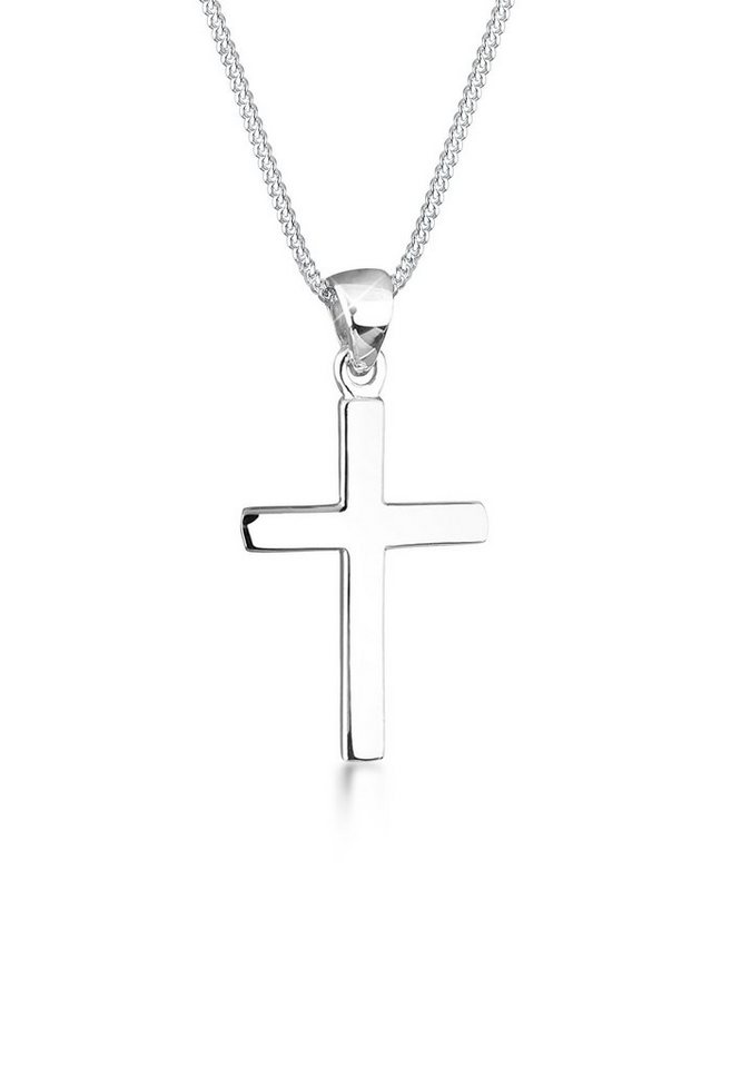 Elli Kette mit Anhänger Kreuz Symbol Religion 925 Silber, Kreuz von Elli