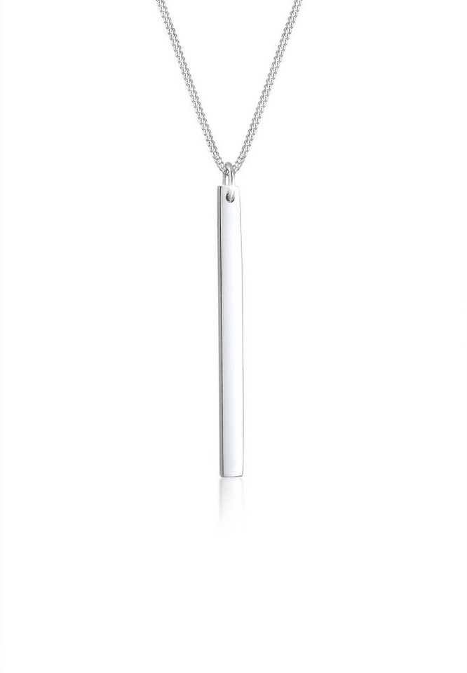 Elli Kette mit Anhänger Panzerkette Geo Symbol Stab Layer Cool 925 Silber von Elli