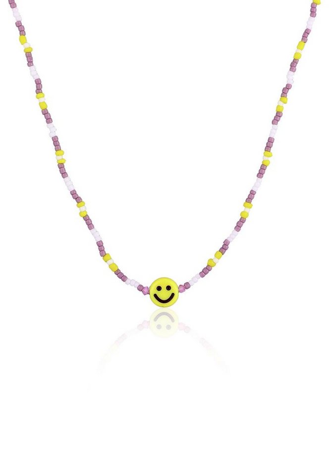 Elli Kette mit Anhänger Kids Süßwasserperlen Smiling Bead 925 Silber, Kugel von Elli