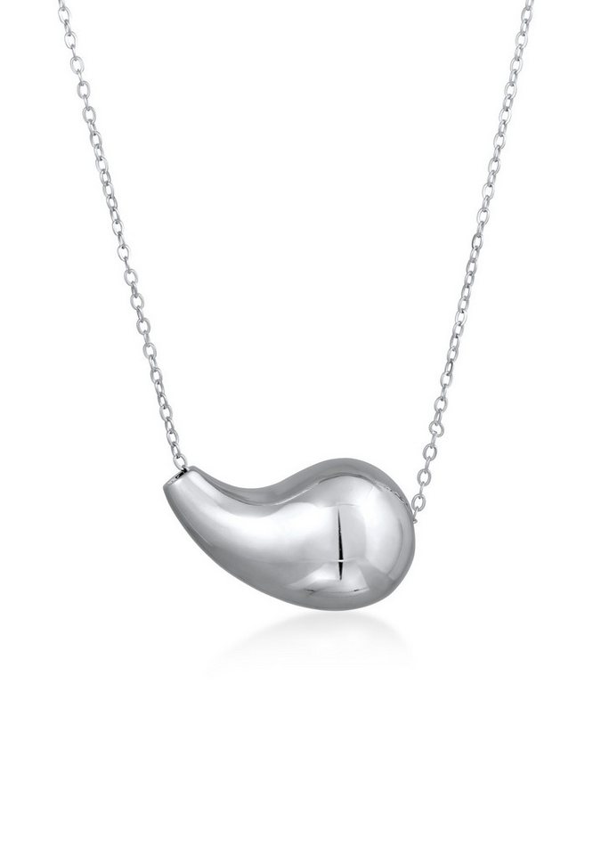 Elli Kette mit Anhänger Tropfen Silberfarben Chunky Look, Tropfen von Elli