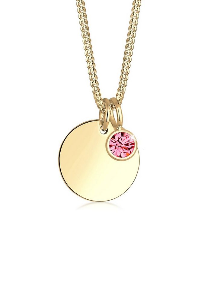 Elli Kette mit Anhänger Geburtsstein April 925 Silber, mit Kristallen von Swarovski®, Geburtsstein Elli Kette mit Anhänger Geburtsstein April 925 Silber, mit Kristallen von Swarovski®, Geburtsstein von Elli